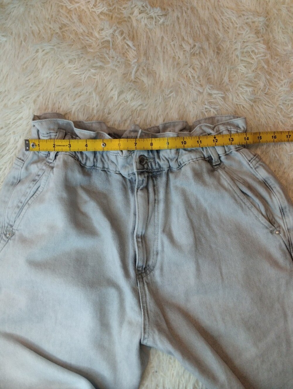 Zara Baggy Paper-bag Jeans Size 10 - Picture 11 of 13
